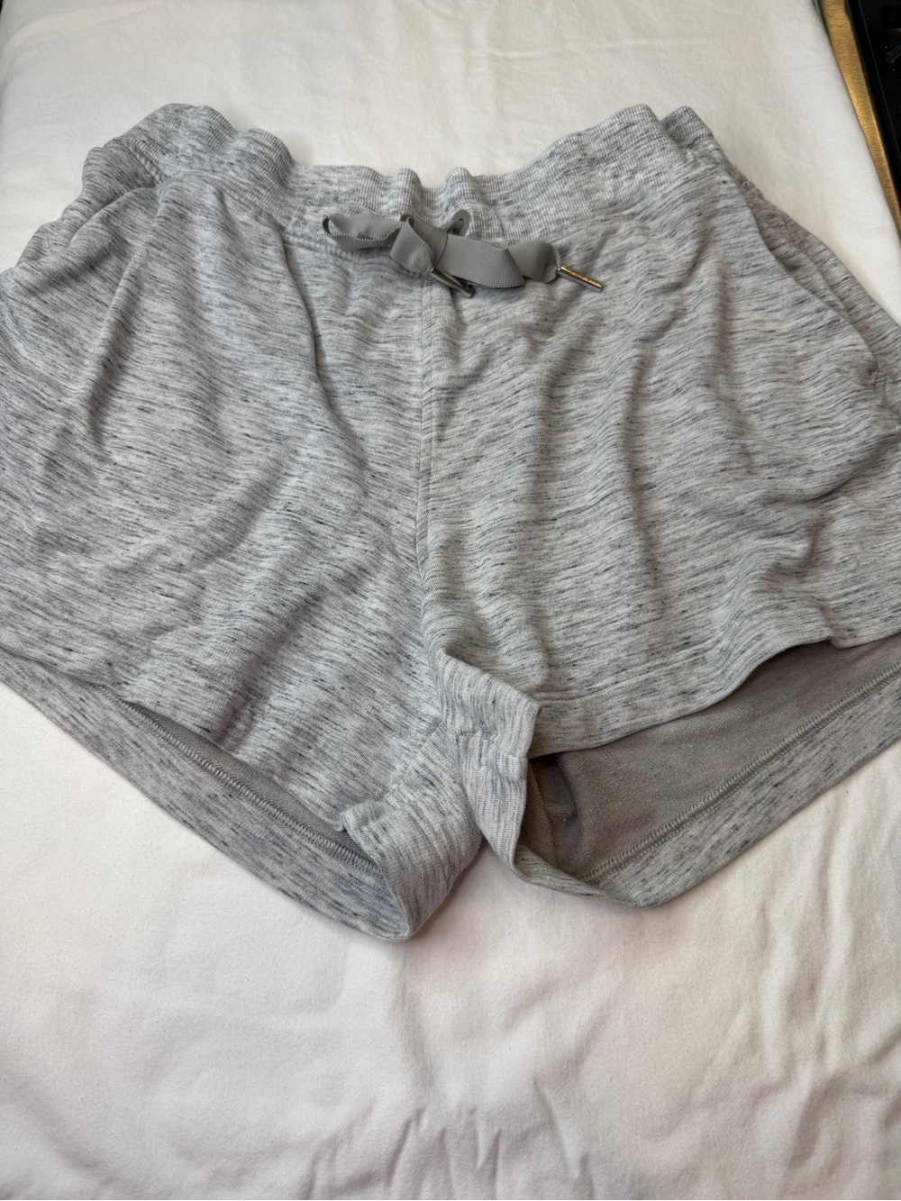 Athleta Light Heather Gray Shorts with Elastic Waistband